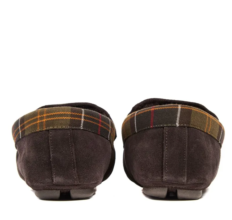 Barbour Monty Mens Slippers Brown Suede-2
